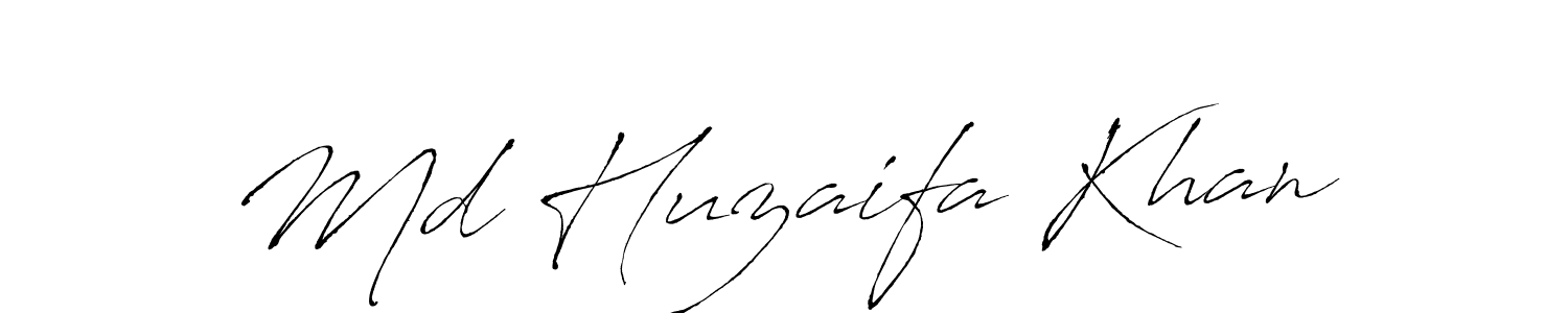 Antro_Vectra is a professional signature style that is perfect for those who want to add a touch of class to their signature. It is also a great choice for those who want to make their signature more unique. Get Md Huzaifa Khan name to fancy signature for free. Md Huzaifa Khan signature style 6 images and pictures png