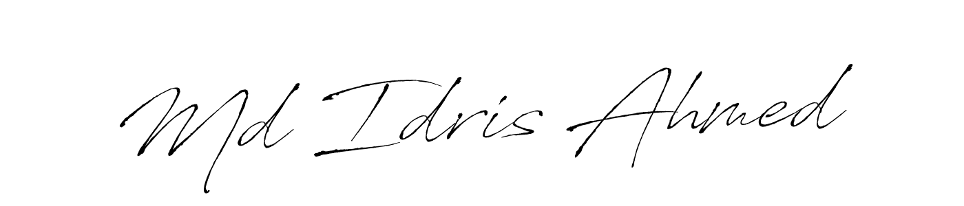 You can use this online signature creator to create a handwritten signature for the name Md Idris Ahmed. This is the best online autograph maker. Md Idris Ahmed signature style 6 images and pictures png
