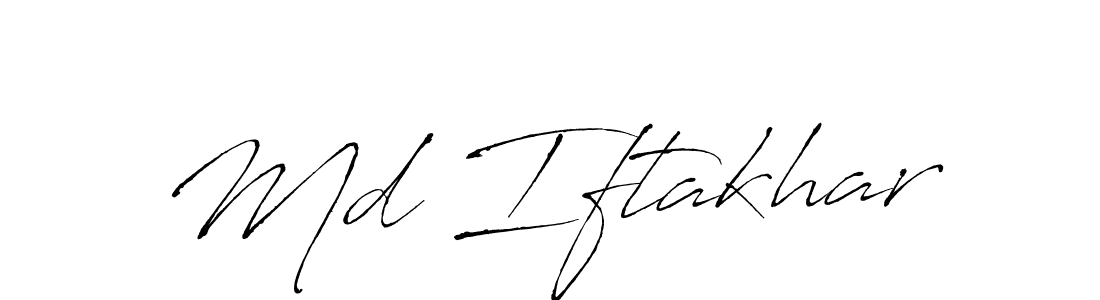 Md Iftakhar stylish signature style. Best Handwritten Sign (Antro_Vectra) for my name. Handwritten Signature Collection Ideas for my name Md Iftakhar. Md Iftakhar signature style 6 images and pictures png