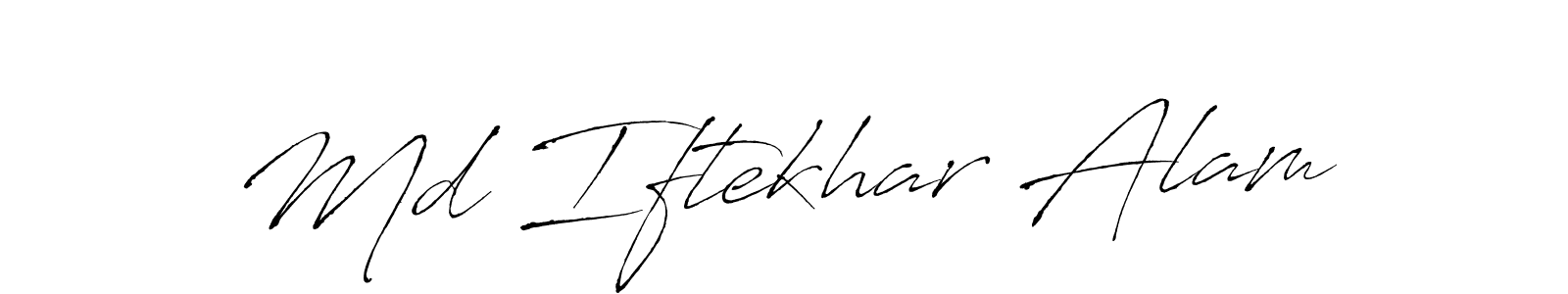 How to make Md Iftekhar Alam signature? Antro_Vectra is a professional autograph style. Create handwritten signature for Md Iftekhar Alam name. Md Iftekhar Alam signature style 6 images and pictures png