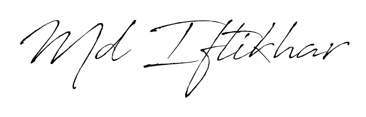 Create a beautiful signature design for name Md Iftikhar. With this signature (Antro_Vectra) fonts, you can make a handwritten signature for free. Md Iftikhar signature style 6 images and pictures png
