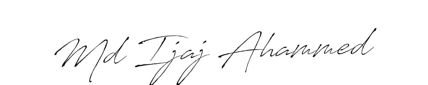 How to make Md Ijaj Ahammed signature? Antro_Vectra is a professional autograph style. Create handwritten signature for Md Ijaj Ahammed name. Md Ijaj Ahammed signature style 6 images and pictures png