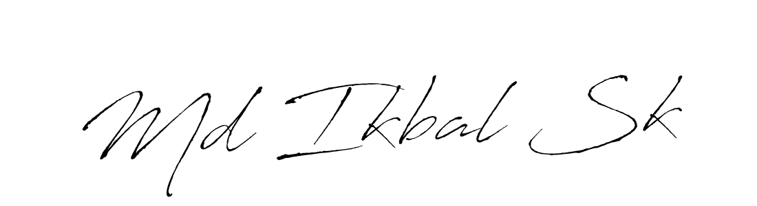 Make a beautiful signature design for name Md Ikbal Sk. With this signature (Antro_Vectra) style, you can create a handwritten signature for free. Md Ikbal Sk signature style 6 images and pictures png