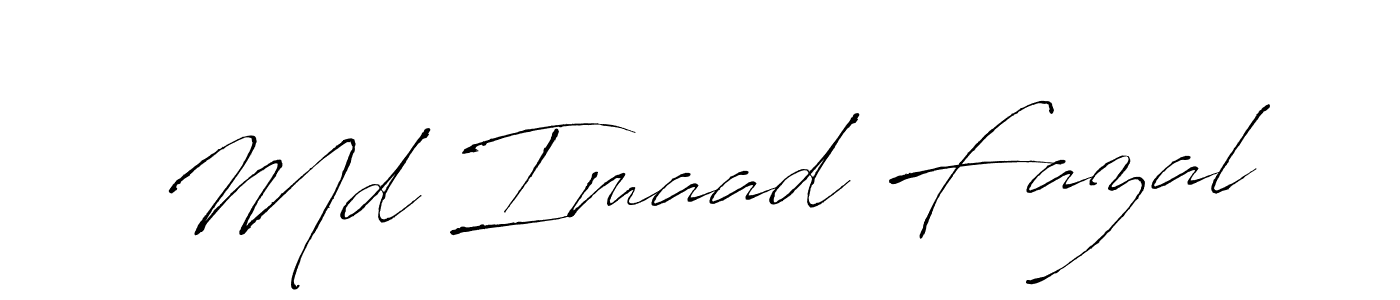 Create a beautiful signature design for name Md Imaad Fazal. With this signature (Antro_Vectra) fonts, you can make a handwritten signature for free. Md Imaad Fazal signature style 6 images and pictures png