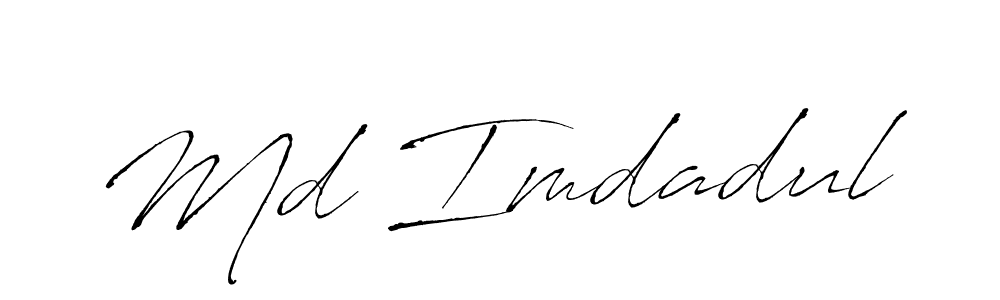 How to make Md Imdadul name signature. Use Antro_Vectra style for creating short signs online. This is the latest handwritten sign. Md Imdadul signature style 6 images and pictures png