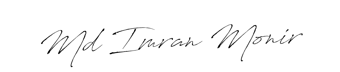 Md Imran Monir stylish signature style. Best Handwritten Sign (Antro_Vectra) for my name. Handwritten Signature Collection Ideas for my name Md Imran Monir. Md Imran Monir signature style 6 images and pictures png