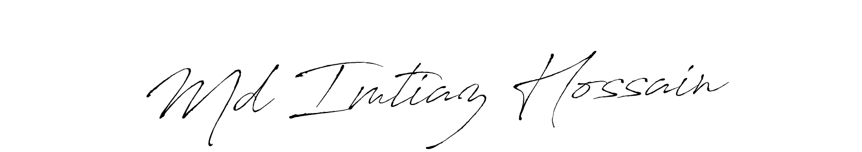 Antro_Vectra is a professional signature style that is perfect for those who want to add a touch of class to their signature. It is also a great choice for those who want to make their signature more unique. Get Md Imtiaz Hossain name to fancy signature for free. Md Imtiaz Hossain signature style 6 images and pictures png