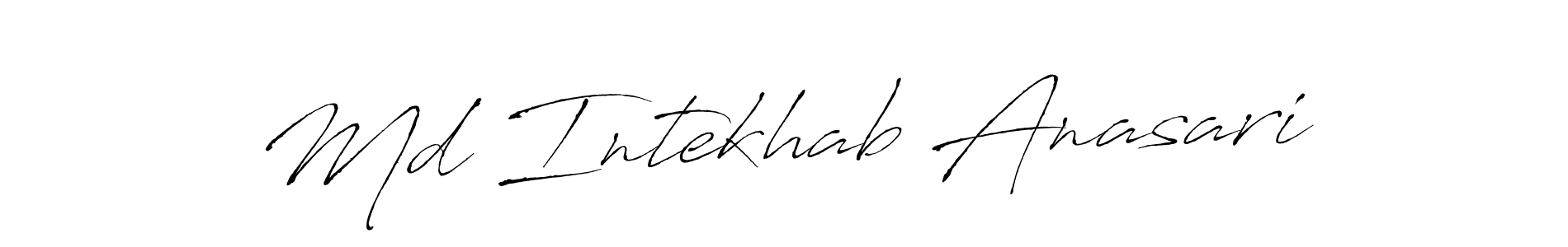 Design your own signature with our free online signature maker. With this signature software, you can create a handwritten (Antro_Vectra) signature for name Md Intekhab Anasari. Md Intekhab Anasari signature style 6 images and pictures png