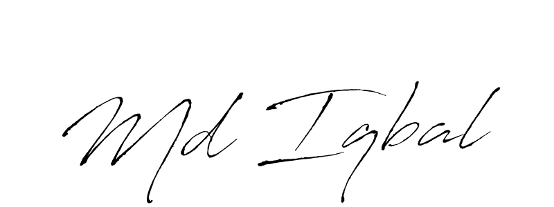 Create a beautiful signature design for name Md Iqbal. With this signature (Antro_Vectra) fonts, you can make a handwritten signature for free. Md Iqbal signature style 6 images and pictures png