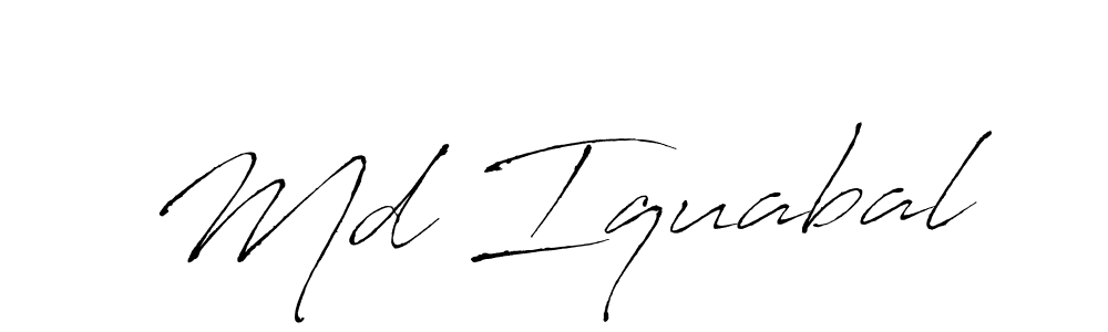 How to make Md Iquabal signature? Antro_Vectra is a professional autograph style. Create handwritten signature for Md Iquabal name. Md Iquabal signature style 6 images and pictures png