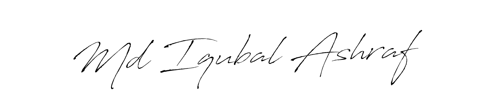 Use a signature maker to create a handwritten signature online. With this signature software, you can design (Antro_Vectra) your own signature for name Md Iqubal Ashraf. Md Iqubal Ashraf signature style 6 images and pictures png