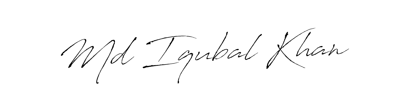 Design your own signature with our free online signature maker. With this signature software, you can create a handwritten (Antro_Vectra) signature for name Md Iqubal Khan. Md Iqubal Khan signature style 6 images and pictures png
