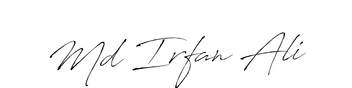 Also You can easily find your signature by using the search form. We will create Md Irfan Ali name handwritten signature images for you free of cost using Antro_Vectra sign style. Md Irfan Ali signature style 6 images and pictures png