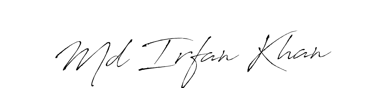 Md Irfan Khan stylish signature style. Best Handwritten Sign (Antro_Vectra) for my name. Handwritten Signature Collection Ideas for my name Md Irfan Khan. Md Irfan Khan signature style 6 images and pictures png