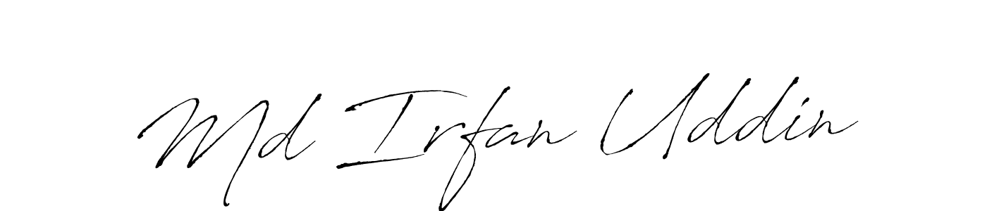 Md Irfan Uddin stylish signature style. Best Handwritten Sign (Antro_Vectra) for my name. Handwritten Signature Collection Ideas for my name Md Irfan Uddin. Md Irfan Uddin signature style 6 images and pictures png