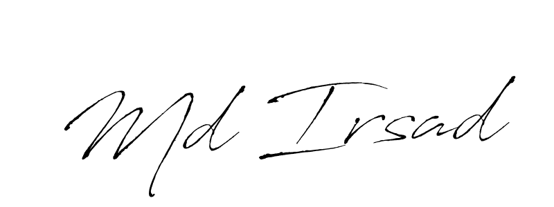 The best way (Antro_Vectra) to make a short signature is to pick only two or three words in your name. The name Md Irsad include a total of six letters. For converting this name. Md Irsad signature style 6 images and pictures png