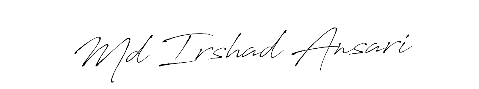 The best way (Antro_Vectra) to make a short signature is to pick only two or three words in your name. The name Md Irshad Ansari include a total of six letters. For converting this name. Md Irshad Ansari signature style 6 images and pictures png