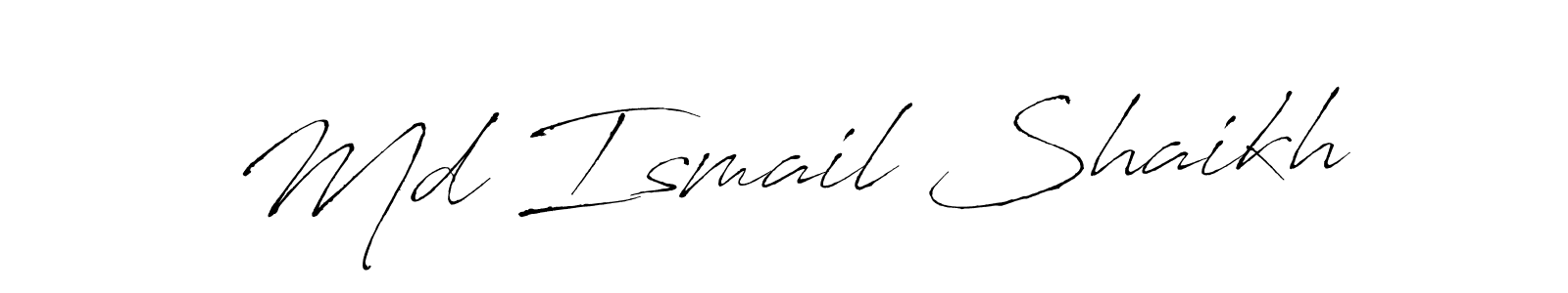 Make a beautiful signature design for name Md Ismail Shaikh. With this signature (Antro_Vectra) style, you can create a handwritten signature for free. Md Ismail Shaikh signature style 6 images and pictures png