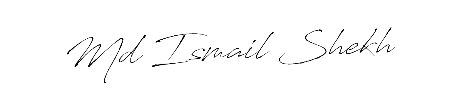 if you are searching for the best signature style for your name Md Ismail Shekh. so please give up your signature search. here we have designed multiple signature styles  using Antro_Vectra. Md Ismail Shekh signature style 6 images and pictures png