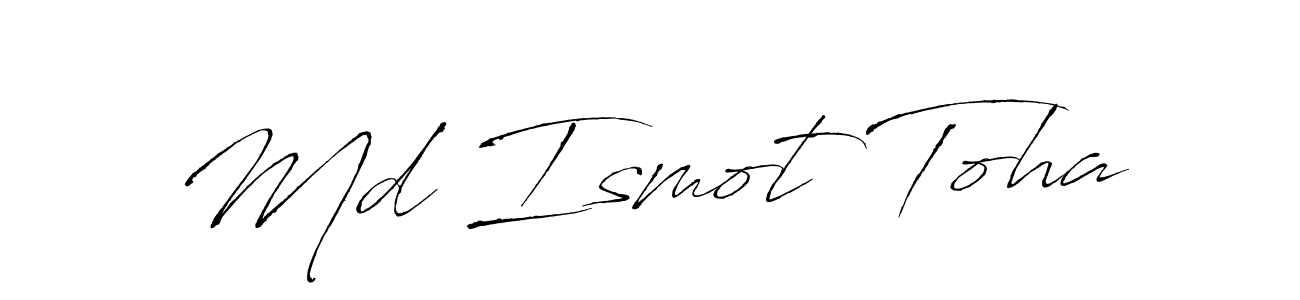 Similarly Antro_Vectra is the best handwritten signature design. Signature creator online .You can use it as an online autograph creator for name Md Ismot Toha. Md Ismot Toha signature style 6 images and pictures png
