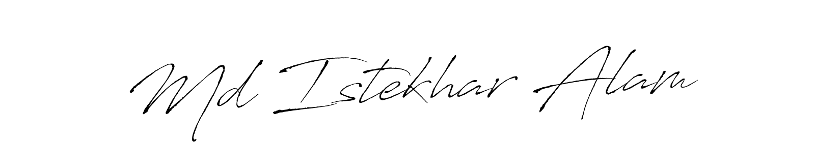 Make a beautiful signature design for name Md Istekhar Alam. With this signature (Antro_Vectra) style, you can create a handwritten signature for free. Md Istekhar Alam signature style 6 images and pictures png