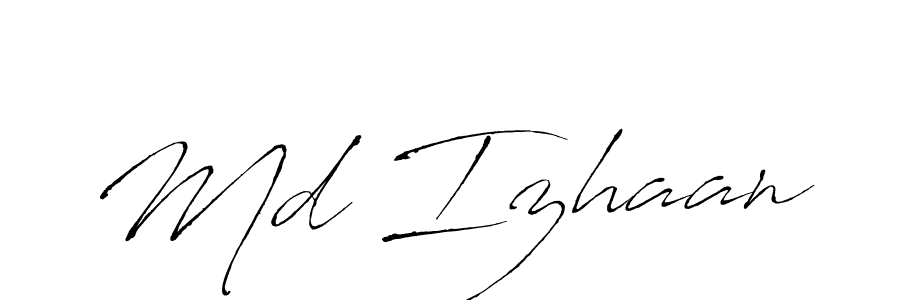 How to make Md Izhaan name signature. Use Antro_Vectra style for creating short signs online. This is the latest handwritten sign. Md Izhaan signature style 6 images and pictures png