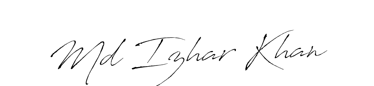 Also You can easily find your signature by using the search form. We will create Md Izhar Khan name handwritten signature images for you free of cost using Antro_Vectra sign style. Md Izhar Khan signature style 6 images and pictures png