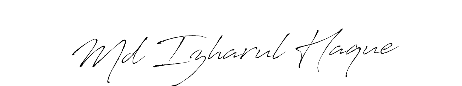 Create a beautiful signature design for name Md Izharul Haque. With this signature (Antro_Vectra) fonts, you can make a handwritten signature for free. Md Izharul Haque signature style 6 images and pictures png