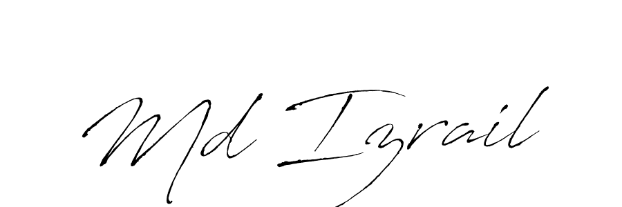 Use a signature maker to create a handwritten signature online. With this signature software, you can design (Antro_Vectra) your own signature for name Md Izrail. Md Izrail signature style 6 images and pictures png