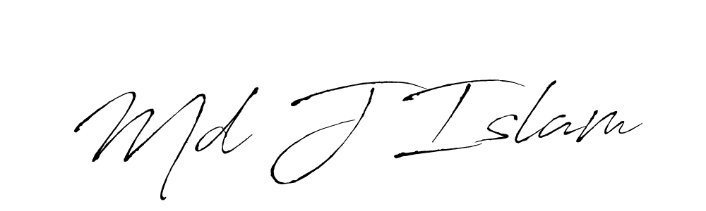 How to make Md J Islam signature? Antro_Vectra is a professional autograph style. Create handwritten signature for Md J Islam name. Md J Islam signature style 6 images and pictures png