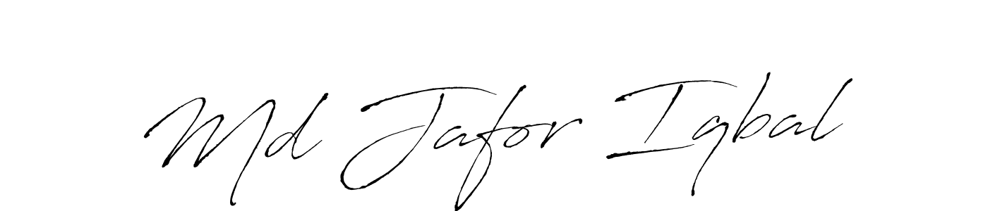 How to make Md Jafor Iqbal name signature. Use Antro_Vectra style for creating short signs online. This is the latest handwritten sign. Md Jafor Iqbal signature style 6 images and pictures png