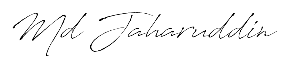 Make your name Md Jaharuddin memorable on every contract using Antro_Vectra autograph style. Instant transparent background export available. Md Jaharuddin signature style 6 images and pictures png