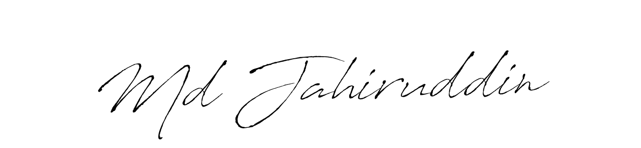 Design your own signature with our free online signature maker. With this signature software, you can create a handwritten (Antro_Vectra) signature for name Md Jahiruddin. Md Jahiruddin signature style 6 images and pictures png