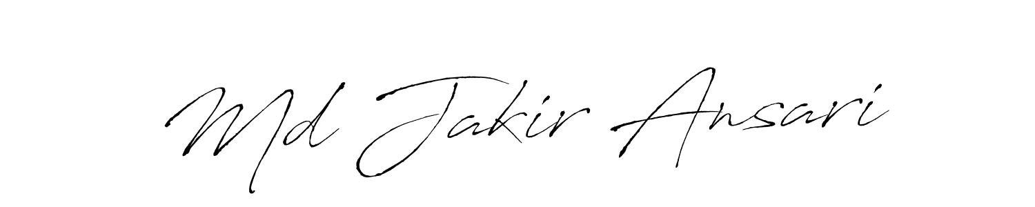 Design your own signature with our free online signature maker. With this signature software, you can create a handwritten (Antro_Vectra) signature for name Md Jakir Ansari. Md Jakir Ansari signature style 6 images and pictures png