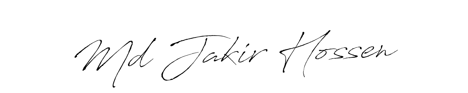 Make a beautiful signature design for name Md Jakir Hossen. With this signature (Antro_Vectra) style, you can create a handwritten signature for free. Md Jakir Hossen signature style 6 images and pictures png