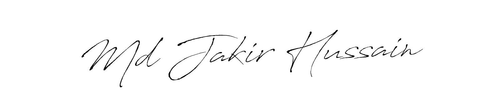 How to make Md Jakir Hussain name signature. Use Antro_Vectra style for creating short signs online. This is the latest handwritten sign. Md Jakir Hussain signature style 6 images and pictures png