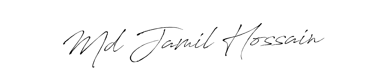 Create a beautiful signature design for name Md Jamil Hossain. With this signature (Antro_Vectra) fonts, you can make a handwritten signature for free. Md Jamil Hossain signature style 6 images and pictures png