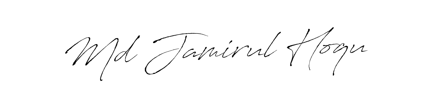 Md Jamirul Hoqu stylish signature style. Best Handwritten Sign (Antro_Vectra) for my name. Handwritten Signature Collection Ideas for my name Md Jamirul Hoqu. Md Jamirul Hoqu signature style 6 images and pictures png