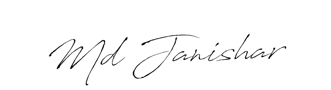 How to make Md Janishar signature? Antro_Vectra is a professional autograph style. Create handwritten signature for Md Janishar name. Md Janishar signature style 6 images and pictures png