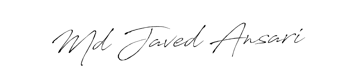 Md Javed Ansari stylish signature style. Best Handwritten Sign (Antro_Vectra) for my name. Handwritten Signature Collection Ideas for my name Md Javed Ansari. Md Javed Ansari signature style 6 images and pictures png