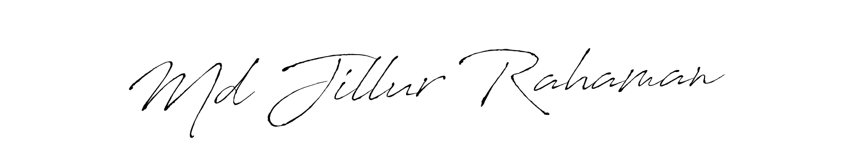 The best way (Antro_Vectra) to make a short signature is to pick only two or three words in your name. The name Md Jillur Rahaman include a total of six letters. For converting this name. Md Jillur Rahaman signature style 6 images and pictures png