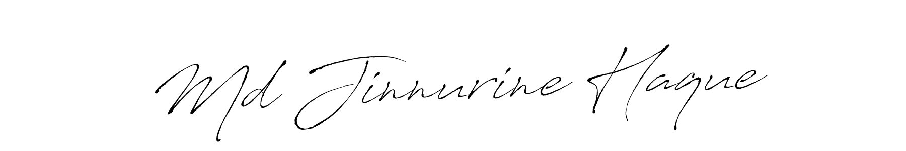 How to make Md Jinnurine Haque signature? Antro_Vectra is a professional autograph style. Create handwritten signature for Md Jinnurine Haque name. Md Jinnurine Haque signature style 6 images and pictures png