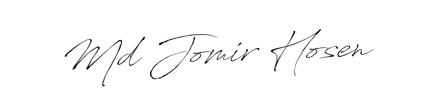 How to make Md Jomir Hosen signature? Antro_Vectra is a professional autograph style. Create handwritten signature for Md Jomir Hosen name. Md Jomir Hosen signature style 6 images and pictures png