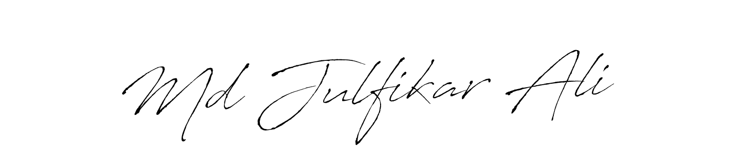 Use a signature maker to create a handwritten signature online. With this signature software, you can design (Antro_Vectra) your own signature for name Md Julfikar Ali. Md Julfikar Ali signature style 6 images and pictures png