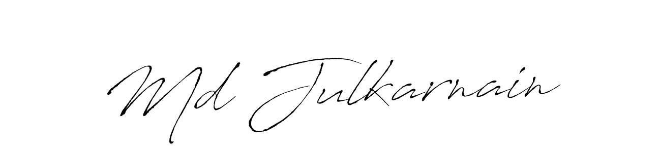 Make a beautiful signature design for name Md Julkarnain. With this signature (Antro_Vectra) style, you can create a handwritten signature for free. Md Julkarnain signature style 6 images and pictures png