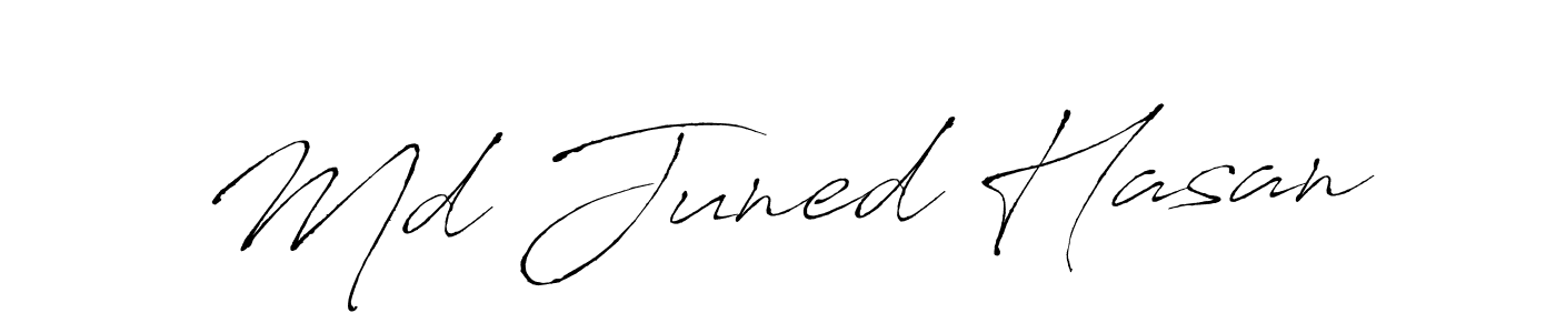 Md Juned Hasan stylish signature style. Best Handwritten Sign (Antro_Vectra) for my name. Handwritten Signature Collection Ideas for my name Md Juned Hasan. Md Juned Hasan signature style 6 images and pictures png