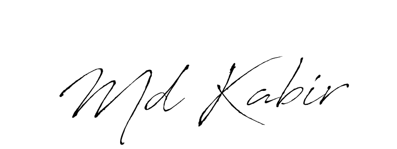 Make a beautiful signature design for name Md Kabir. With this signature (Antro_Vectra) style, you can create a handwritten signature for free. Md Kabir signature style 6 images and pictures png