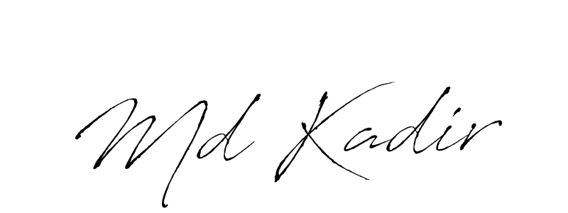 Design your own signature with our free online signature maker. With this signature software, you can create a handwritten (Antro_Vectra) signature for name Md Kadir. Md Kadir signature style 6 images and pictures png