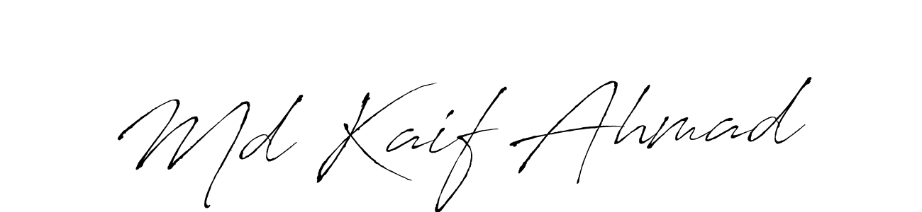 Create a beautiful signature design for name Md Kaif Ahmad. With this signature (Antro_Vectra) fonts, you can make a handwritten signature for free. Md Kaif Ahmad signature style 6 images and pictures png