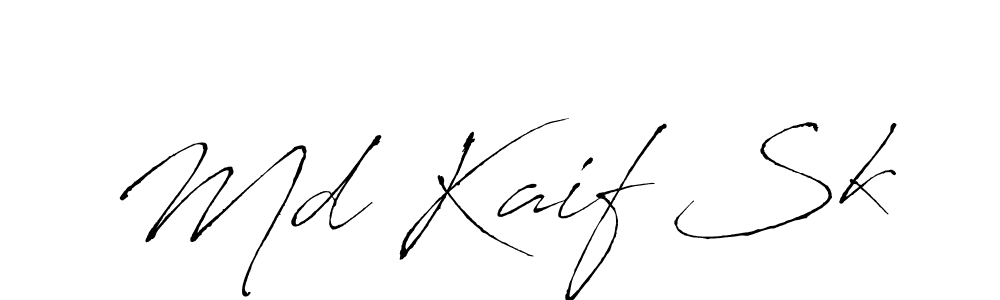 How to make Md Kaif Sk signature? Antro_Vectra is a professional autograph style. Create handwritten signature for Md Kaif Sk name. Md Kaif Sk signature style 6 images and pictures png